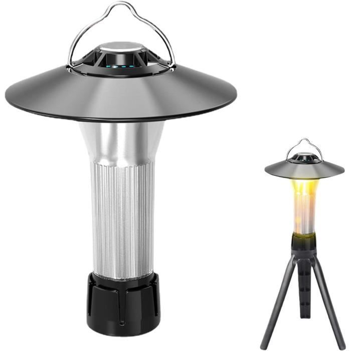 LAMPE DE CAMPING LED RECHARGEABLE PAR USB AVEC CROCHET PORTABLE ET