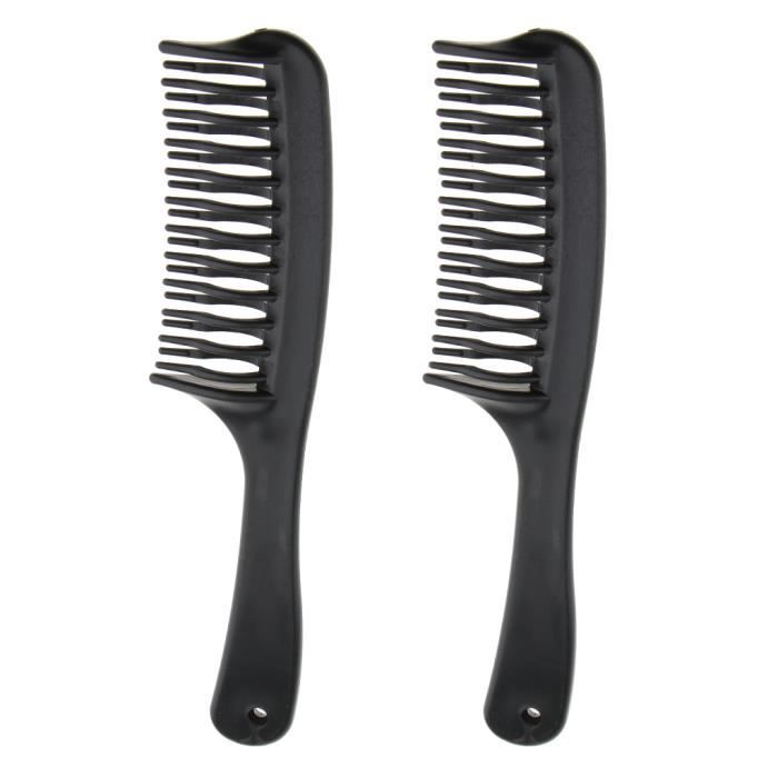 2x Peignes Large Dents Double Arrondies Afro Peignes de Cheveux