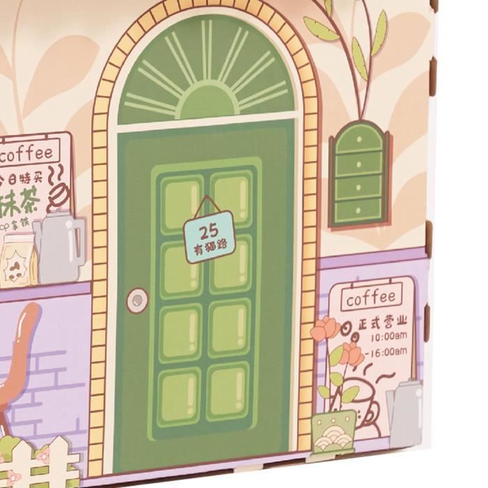 Comparer les prix de Vvikizy Maison pour Chat en Carton Résistante Sûre Portable avec Herbe à Chat