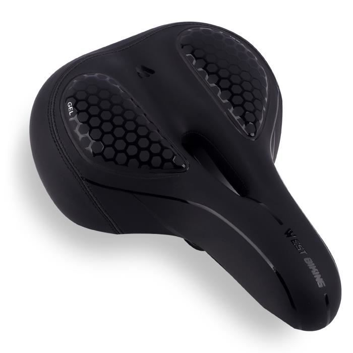 ROCKBROS Selle de VTT Confortable Homme Femme Anti-Choc Siège de Vélo de Route Respirant Mousse à Mémoire Selle de Vélo Route Ergonomique Vélo Ville 3 Styles Loisir/Tout-Terrain/Compétition