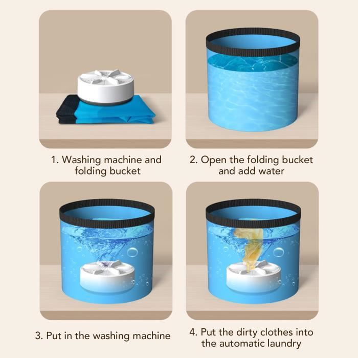 Lave-sous-vêtements Portable Et Sans Fil - Mini Machine à Laver Silencieuse Pour Culottes, Chaussettes, Vêtements Bébé - 1000 Ml, Batterie 3000mAh