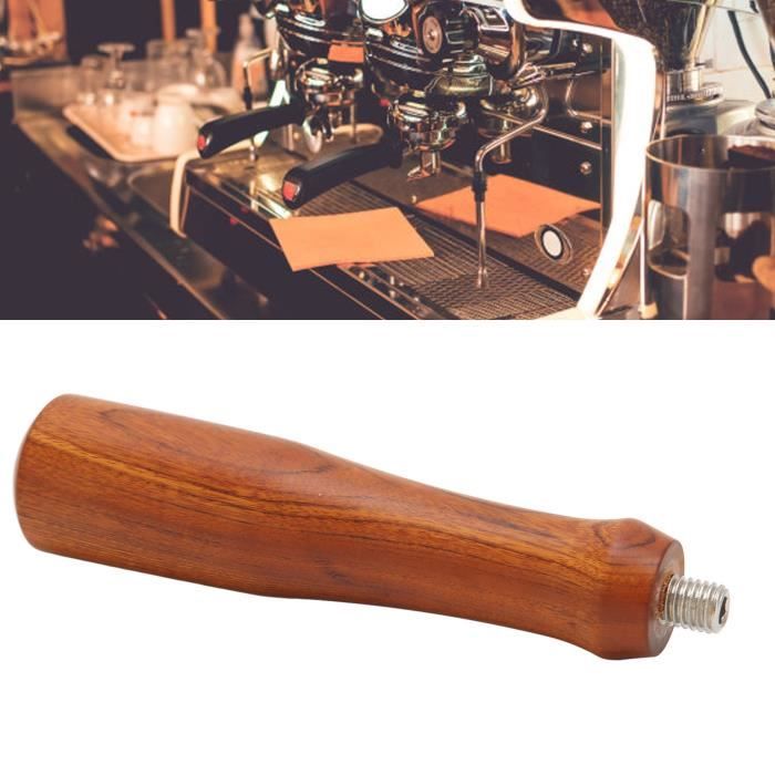 Poignée De Filtre à Café - CIKONIELF - Compatible Delonghi - Acier Inoxydable - Poignée En Bois