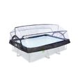 Dôme de piscine - EXIT - 220x150cm - Rectangulaire - Multifonctionnel - Blanc - Transparant-1