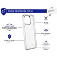Coque Renforcée Apple iPhone 14 Pro Max PULSE Made in France Garantie à vie Transparente Force Case-1