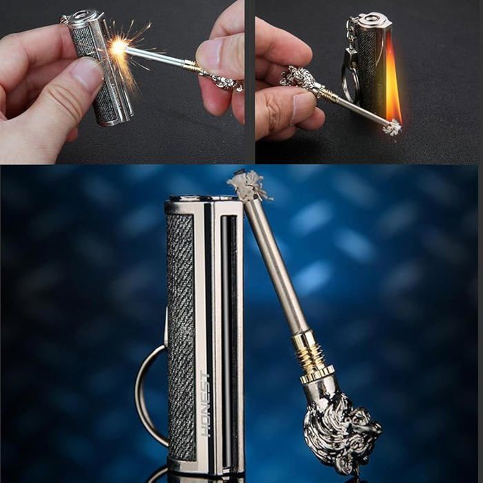 Briquet Rechargeable Métallique Lliang - Allumeur Avec Flamme Réglable Et Son Métallique