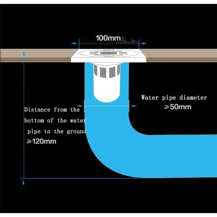 Siphon de sol rebondissant en acier inoxydable 304 avec désodorisant à