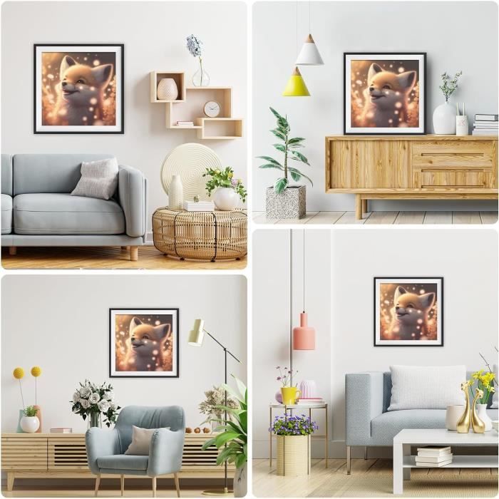 Diy 5D Diamond Painting Kit Forage Complet Cocker Spaniel Chien Noir Diamant Peinture De