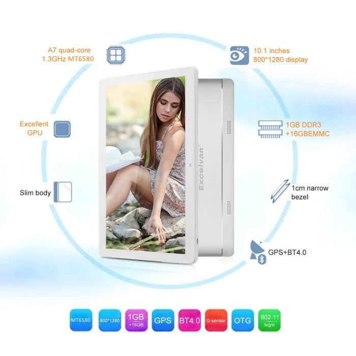 Tablette Tactile Excelvan PC 10.1 Pouces 1280*8001