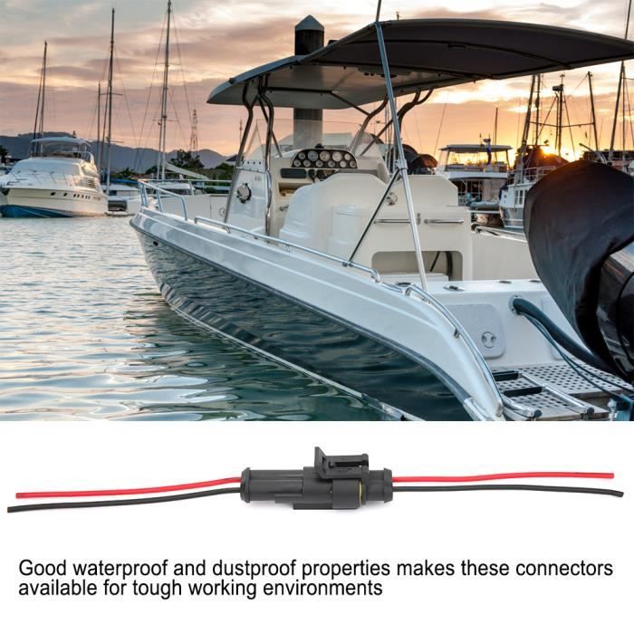 Connecteur étanche Robuste 1 à 6 Broches - Pour Voitures, Bateaux, Usage Extérieur