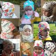 Ajuster 0 à 4 ans - amour de la couleur - Chapeau d'hiver en coton pour bébé, tête chaud pour garçons et fill-2