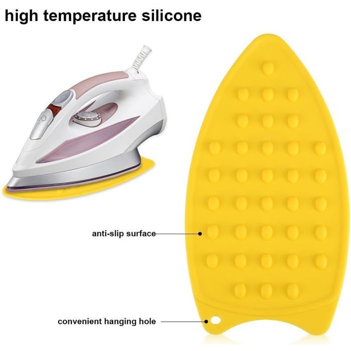 2pcs Repose Fer à Repasser Silicone,Silicone Tapis De Repos