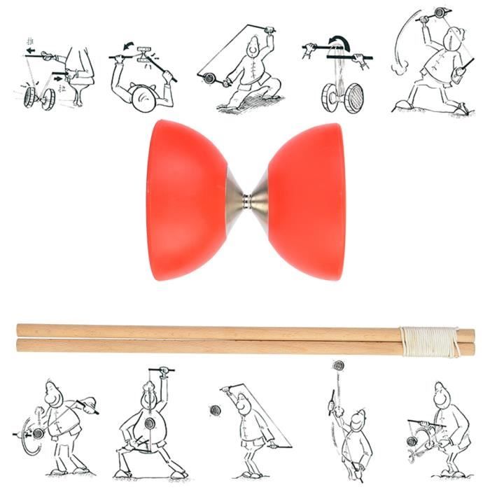 Couleur aléatoire - Yo-Yo chinois Diabolo pour enfants, ensemble de jeu  pour enfants, jouet à double tête, jo
