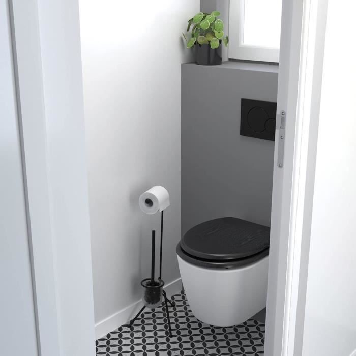 ABATTANT NORTH NOIR MDF FSC Cdiscount Bricolage