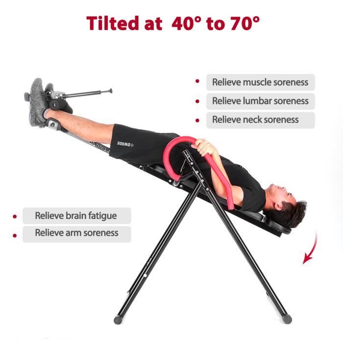 Kuokel Inversion Table KUOKEL YS-A10 Table D'inversion Pliable Musculation Avec Embase De ...