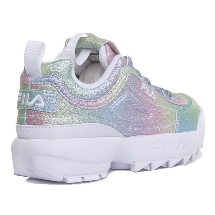 Fila Disruptor 2 GLM Baskets lacets et paillettes pour enfants