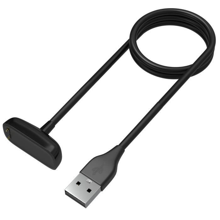 Chargeur Magnétique Fitbit - 2 Pièces, Compatible Charge 6/5/Luxe, Câble USB 50 Cm, Noir - 7