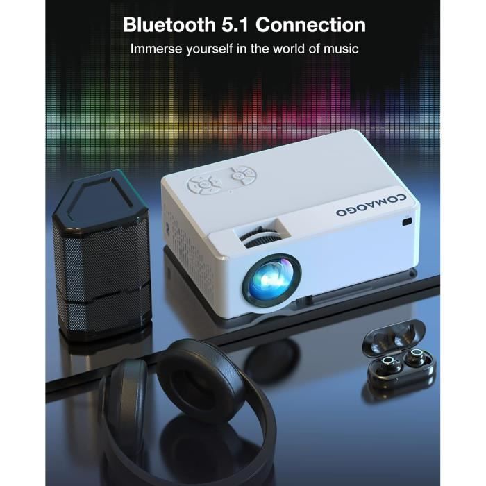Vidéoprojecteur 5G WiFi Bluetooth, TOPTRO X5, 9500 Lumens Projecteur 4K  Supporté ,1080P Full HD Rétroprojecteur Portable, Zoom,Compa - Cdiscount TV  Son Photo