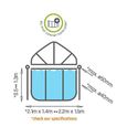 Dôme de piscine - EXIT - 220x150cm - Rectangulaire - Multifonctionnel - Blanc - Transparant-3