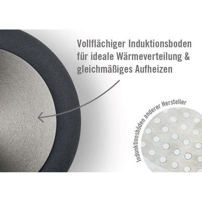 Wok Inductif Woll Eco Logic QXR - Diamètre 28 Cm, Fonte D'aluminium, Revêtement Anti-adhésif Sans PFAS