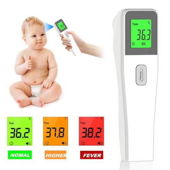 Higger Thermomètre numérique pour bébé Adulte Infrarouge Infrarouge sans Contact pour Le Front de bébé Thermomètre électrique LCD Violet 