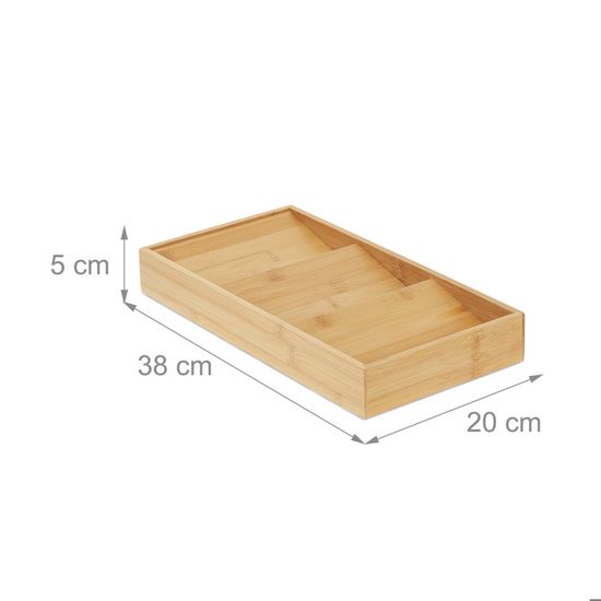 Étagère à Épices En Bambou Relaxdays - Organiseur 3 Étages Escalier Pour Condiments, Herbes Et Thé, 9x38x22 Cm Naturel