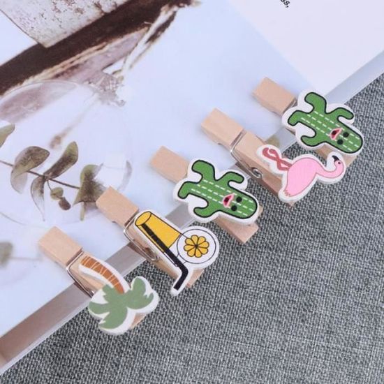 Objets décoratifs,10 pièces chat japonais pinces en bois pinces à vêtements  Mini belle pince à nourriture Kawaii - Type WHITE #B - Cdiscount Maison