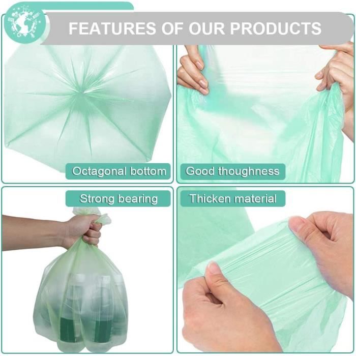 Sacs Poubelle Xuxrus 15l Petit Biod gradable Sacs Poubelle