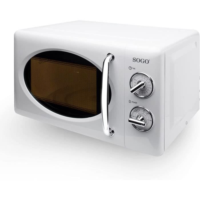 SS-890 Micro-ondes de style rétro, vintage avec capacité de 20 litres, 5  puissances, 700 W Blanc[24] - Cdiscount Electroménager