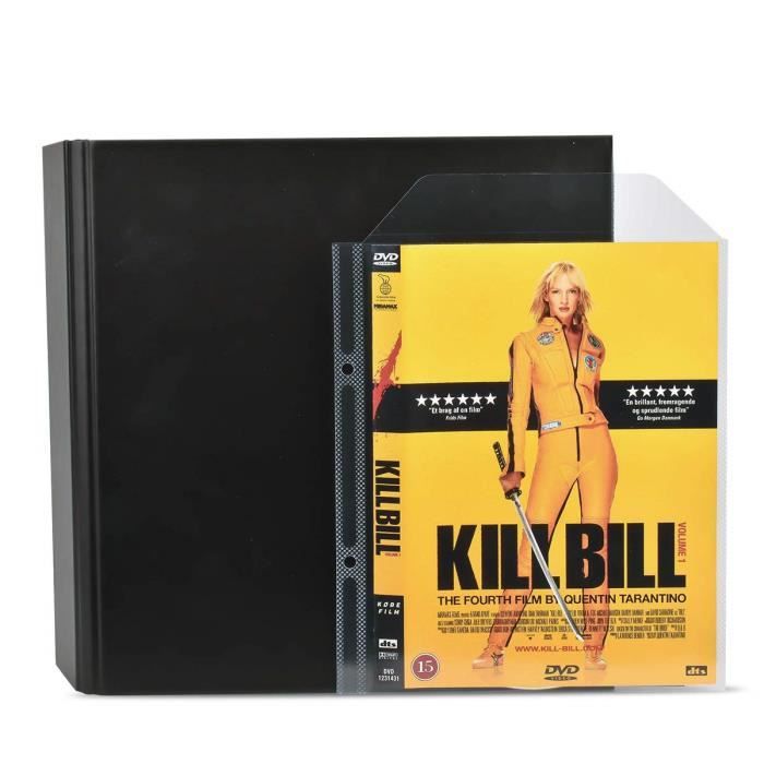 Pochettes de classeur pour 2 CD/DVD/Blu-Ray pack de 50, noir