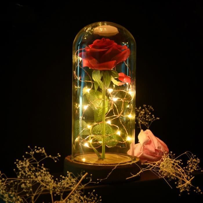 cadeau romantique Veuilleuse fleur lumineuse VF10