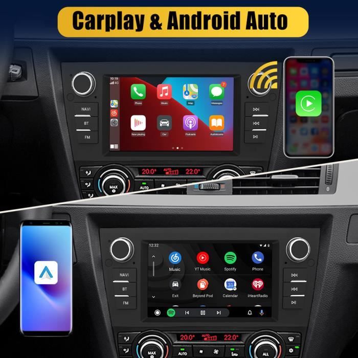 AWESAFE Autoradio Android 12 pour BMW Series 3 E90 E91 E92 E93