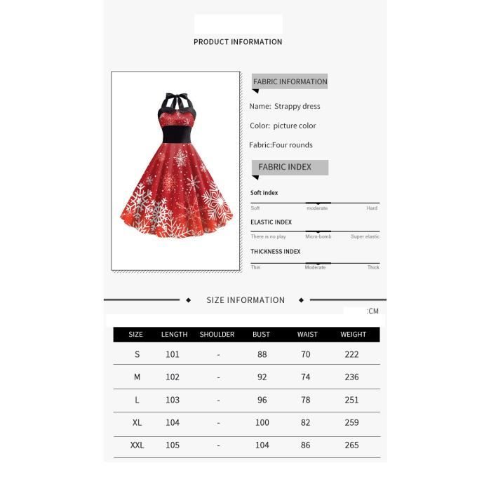 Robe De Noël Femme Soirée - Sans Manches, Imprimé Festif, épaules Dénudées - Style Punk Vintage Pour Fêtes Et Réveillons