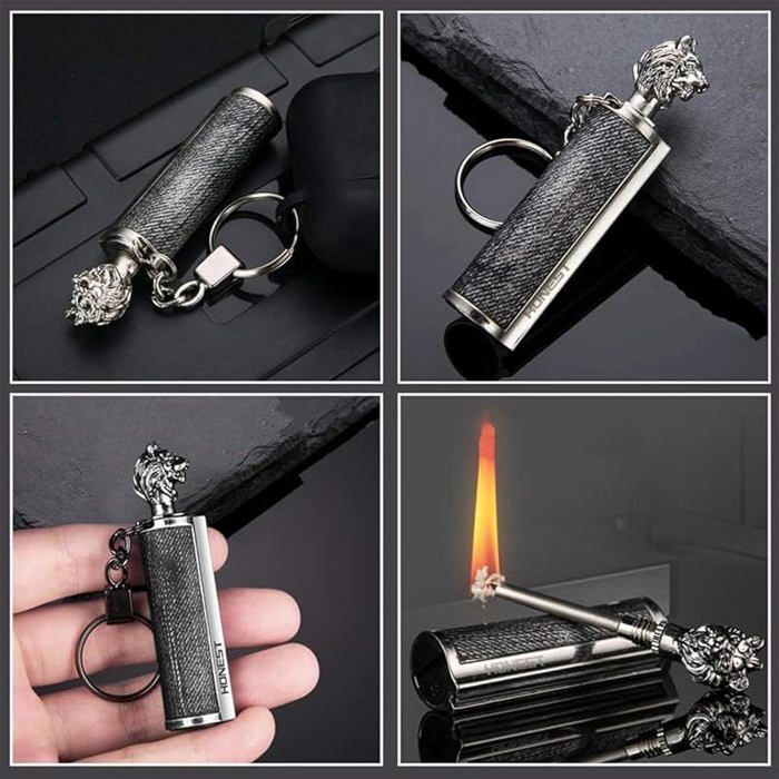 Briquet Survie Allumette éternelle – étanche, Porte-clés, Remplace 600 Allumettes – Feu De Camp
