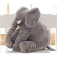 bébé l'éléphant dormir poupée peluche oreiller 60CM Gris-0