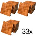 Dalles de terrasse en bois d'acacia pour 3m² - Fixation par Clips - DEUBA-0