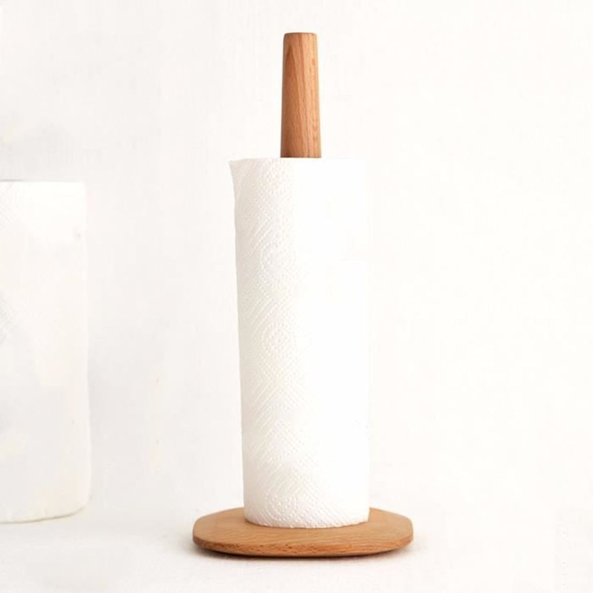 Porte-rouleau Essuie-tout Décoratif – Motif Oiseau Et Arbre Bleu – Pratique Et Stable – 34x16x16 Cm