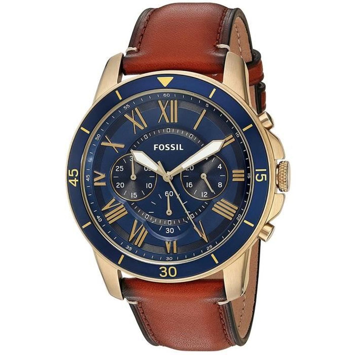 FOSSIL HOMME 44MM BRACELET CUIR BOITIER ACIER INOXYDABLE QUARTZ MONTRE  FS5268 - Achat / Vente bracelet - gourmette FOSSIL HOMME 44MM BRACELET Homme  Adulte Acier - Soldes sur Cd