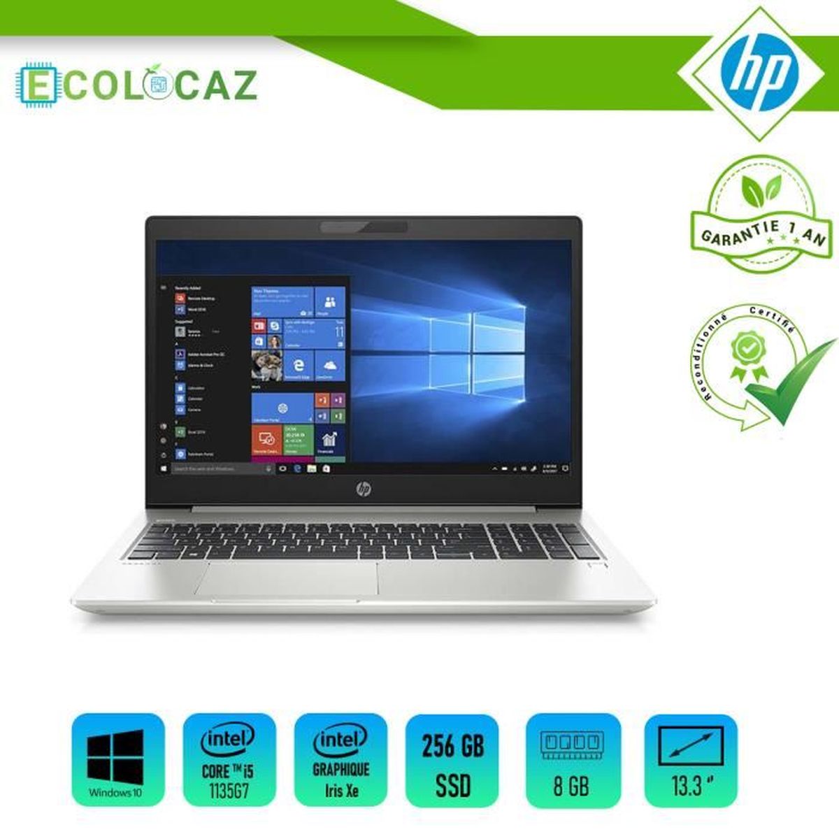 HP ProBook 430 G8 Notebook PC Intel Core i5-1135G7 - 256Go SSD - 8Go ...