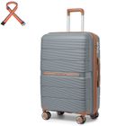 British Traveller Valise Grande 76x50x31cm Valise Rigide Soute en Polypropylène Valise de Voyage à 4 roulettes et Serrure TSA, Gris
