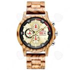 CONFOZEN Montre en bois - CONFO TD® - Zèbre - Multifonctionnelle - Luxe - Style militaire