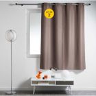 DOUCEUR D'INTERIEUR Lot de 2 rideaux spécial petites fenêtres 140 x 180 cm Essentiel Taupe
