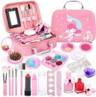Jouet Maquillage Enfant Brillsten Malette Rose 20PCS Accessoires Multiples Matériau de Sécurité