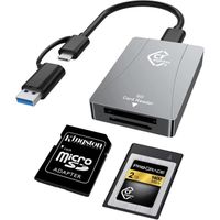 Lecteur de Carte CFexpress/SD Type B USB 3.2 Gen2 10 Gbit/s Aluminium CFexpress Lecteur de Carte memoire CFexpress Reader Pre