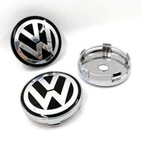 juxinchang - Lot de 4  Roues modifiées 60mm VW Logo Jante Cache Moyeu Centre De Roue Piqûres Emblème Pour Volkswagen