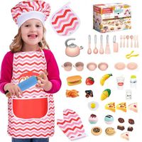 Jouet Imitation Cuisine plastique,44pcs Kit de Jouets Cuisine Enfant de Simulation