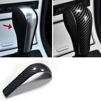 Pommeau,Couvercle de poignée de changement de vitesse en Fiber de carbone pour BMW série 5 E60 X3 E83 - Carbon fiber color #A
