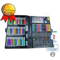 CONFO® Stylos de couleur, pastels à l'huile, crayons, set peinture 150 pièces, stylos aquarelle pour enfants, étudiants, ensembles p