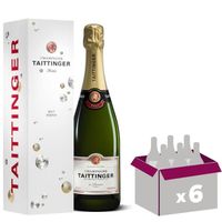 6 Calici Da Champagne Taittinger Originali 0,1L - Vetro Inciso, Per Brut E Rosé, Eleganza Francese