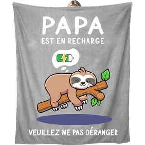 Cadeau Drôle Et Rigolo Couverture En Flanelle Douce Cadeau Humoristique Pour Papa – Message Drôle Et Touchant, 130x150 Cm – Idée Pour Noël, Fête Des Pères, Anniversaire Couverture Flanelle 130x150 Cm Douce