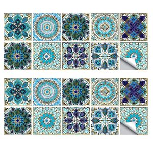 40 Stickers Carrelage Mural 10x10cm - Autocollants Étanchés Décoratifs Pour Cuisine Et Salle De Bain